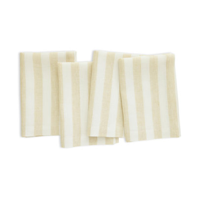 Sorrento Stripe - 100% Pure Linen Dinner Napkins