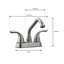 Ashland 2-Handle Utility Faucet in Satin Nickel-10311008