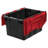 Sterilite 12 Gallon/45 Liter Hinged Lid Industrial Tote, Red Lid