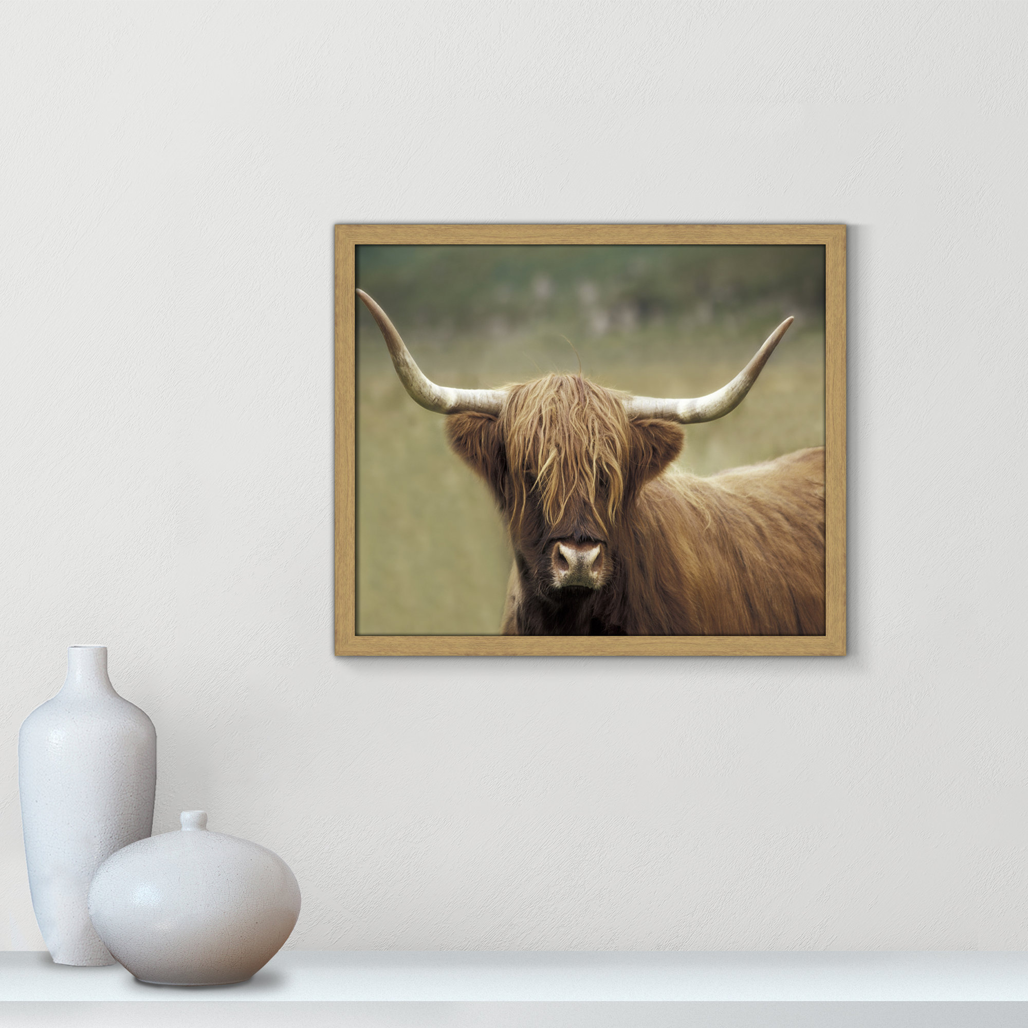 Highland Afternoon by Danita Delimont - Picture Frame Photograph, 16" H x 19" W x 0.75" D, Natural Wood Grain Framed