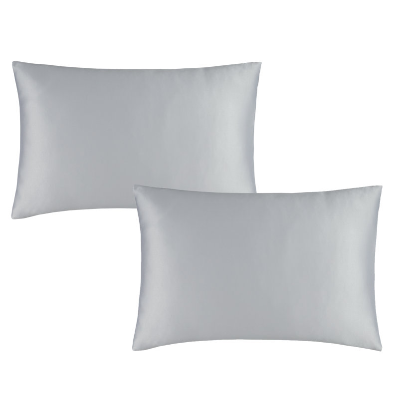 Silky Soft Satin Standard Pillowcase, Silver