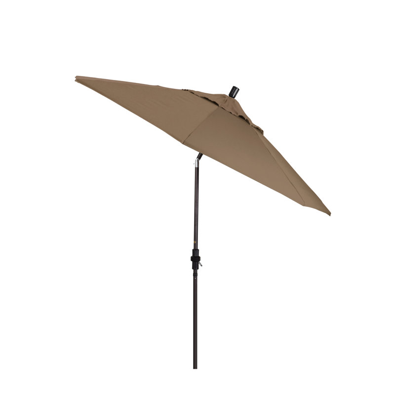 Parasol de marché Sunbrella® 9 pi Roverta, Cacao, Noir