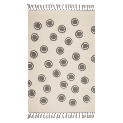 Ring Polka Dots Hand Woven Area Rug