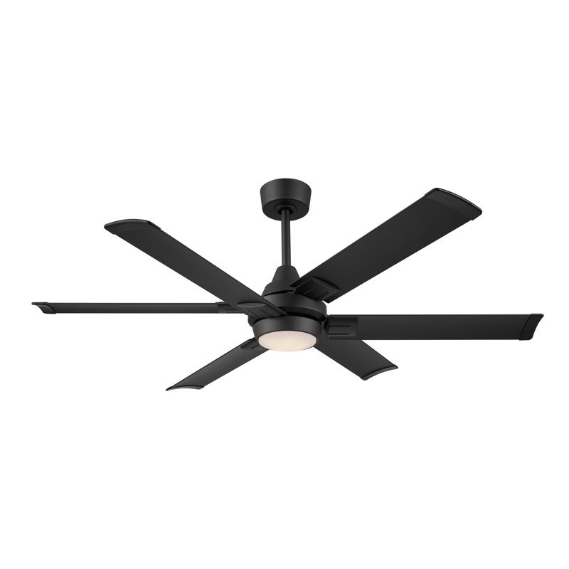 Soarin 56" 5CCT LED Smart Ceiling Fan, Coal, Black