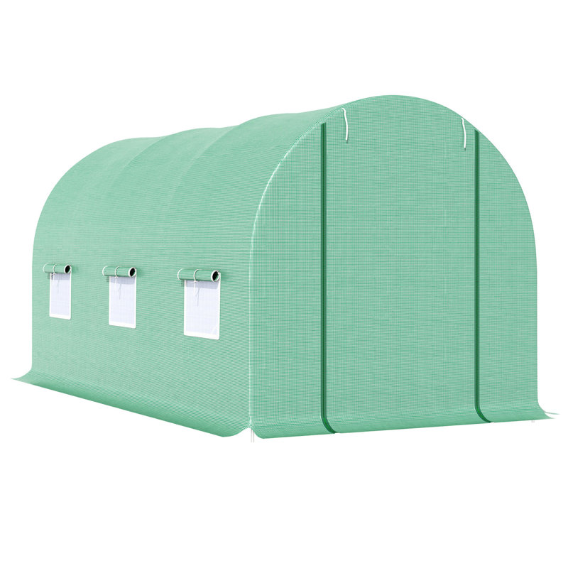 Serre de 15 pi x 6 pi x 7 pi, croissance des plantes avec une bonne ventilation, serre pour plantes: ventilation de plain-pied et cadre stable,