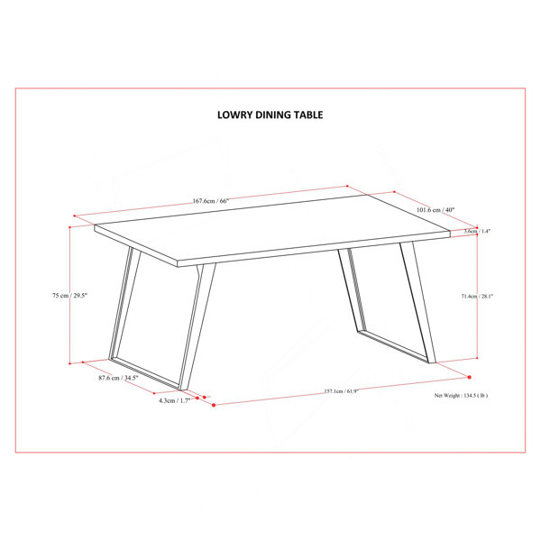 Dimensions du produit