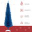 Arbre de Noël décoré 7 pi, arbre de Noël crayon avec 499 branches réalistes et support en plastique, bleu-121053983-121053975