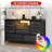 8-Drawer Fabric Dresser TV Stand with RGB LED & Power Outlet, Wood-Top Storage Console for 55" TV-882101034