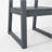 Grey HDPE Outdoor & Garden Armchairs With  Backres Modernist Designt Chairs