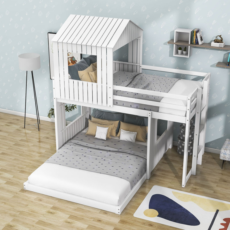 Harper Orchard Ballycor Kids Twin Over Full Bunk Bed & Reviews | Wayfair