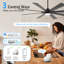 Ventilateur industriel industriel avec 8 pales, lumière DEL et moteur réversible-114499306-114499307-114499308