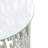Khiree Aluminum Metal Metallic Cutout Abstract Side End Silver Accent Table with Glass Tabletop