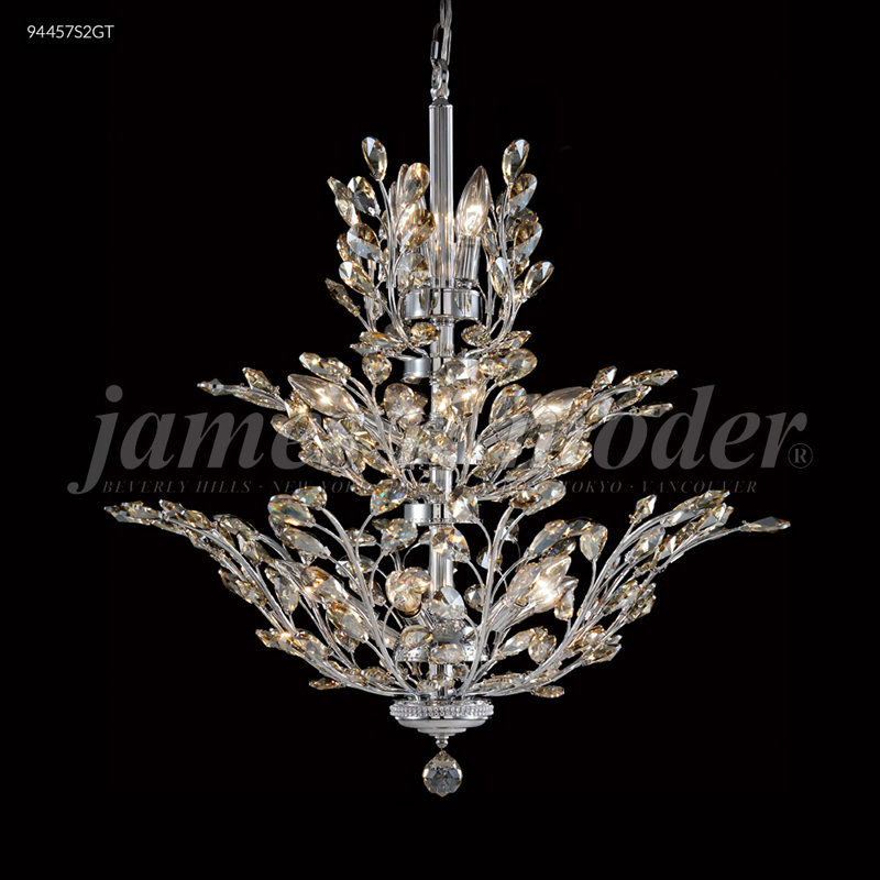 Florale 13 - Light Chandelier, Gold, Swarovski Strass, Clear