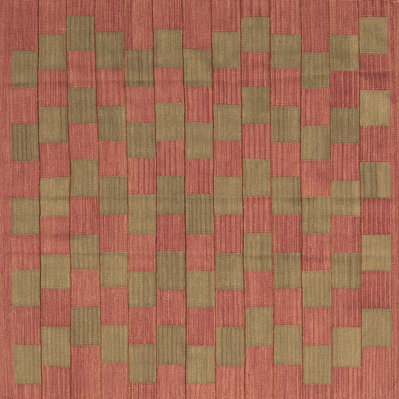 Tapis contemporains brun lavable à la machine 2771, Carré 8 pi