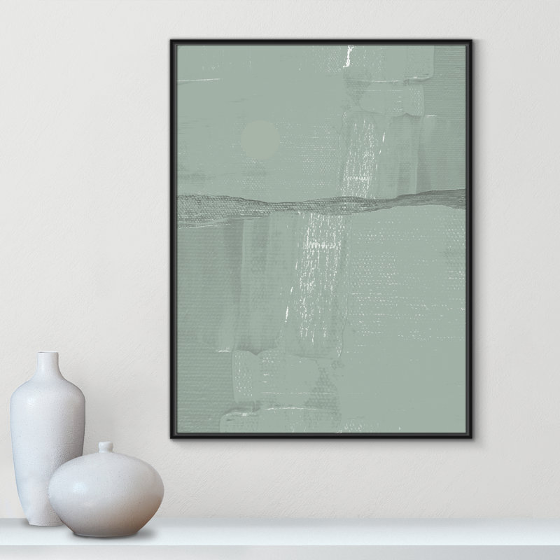 Sage Abstract, 41.5" H x 31.5" W x 2" D, Black 