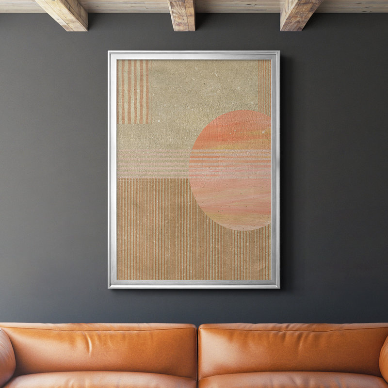 Adobe Sunrise II, toile encadrée de qualité supérieure - prête à être accrochée, Cadre argenté