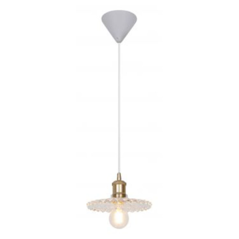 1 - Light Clear Cone Pendant, White