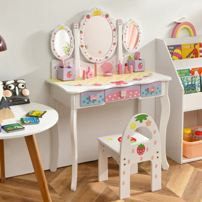 Diega Kids Vanity Set with Mirror by Harriet Bee