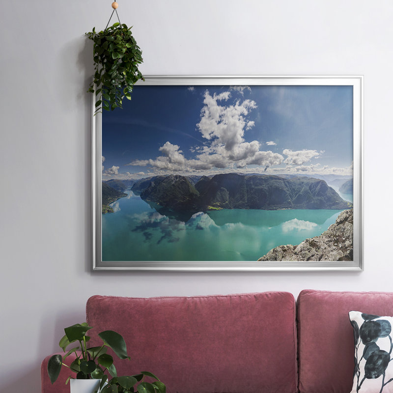 «Reflection I», reproduction sur toile, Argent, H 26 po x l 38 po x P 1,5 po