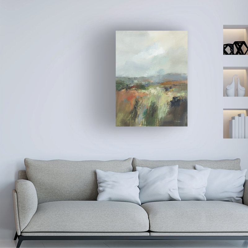 Art mural sur toile tendue - "By the Mountain" par Silvia Vassileva pour décoration de salon, de chambre à coucher ou de bureau - 14 x 19