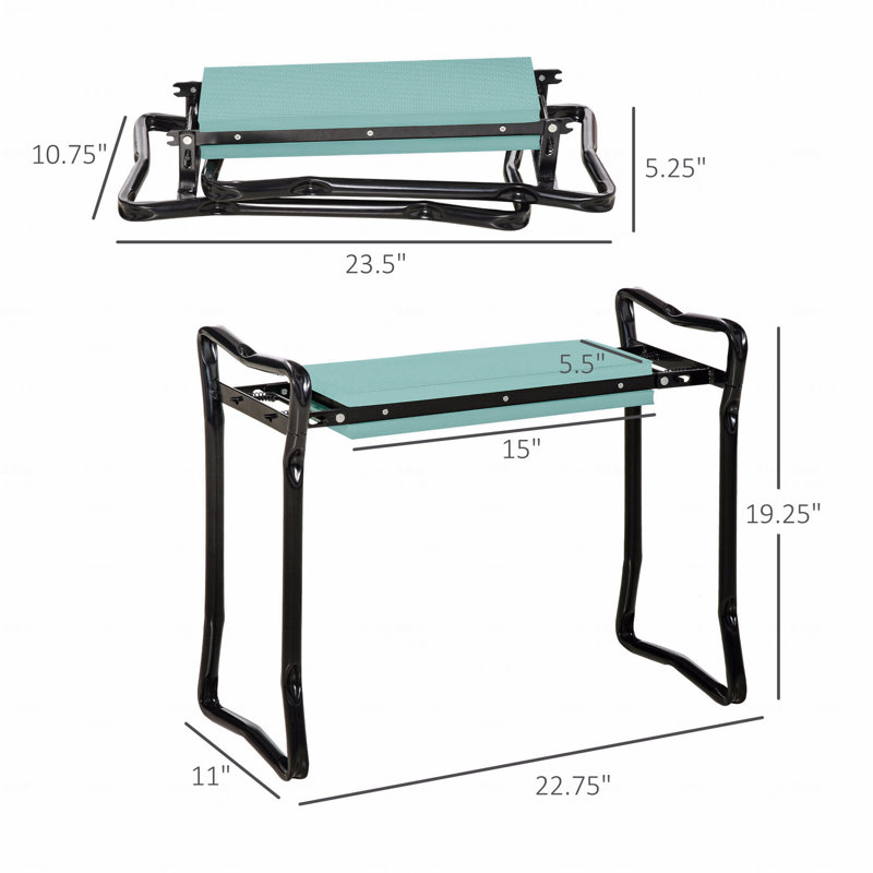 Tabouret pliable rembourré pour l'extérieur