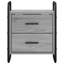 40 cm W Galvanised Steel Bedside Table-1879482736
