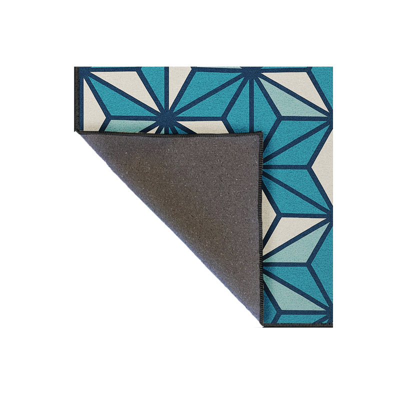 Tapis tissé traditionnel bleu sarcelle Mosso, 2'6" x 4'11"