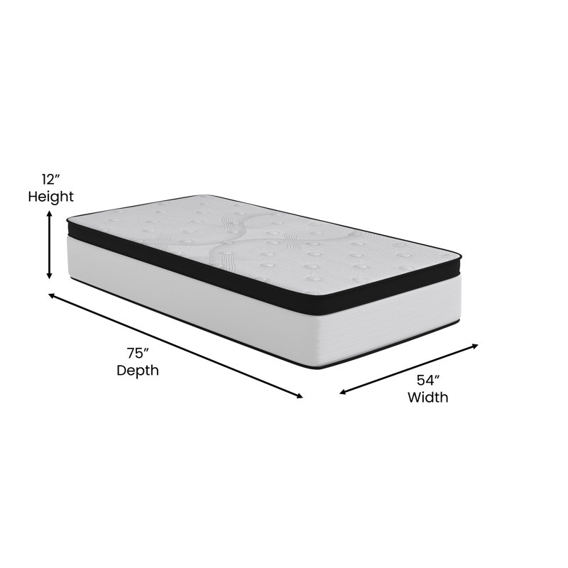 Taylor & Logan Callista 12'' Extra Firm Mattress, Twin