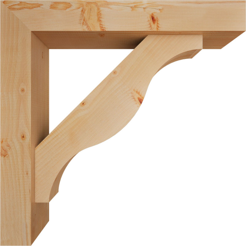Support Funston Block avec support décalé, 28 po x 28 po, Sapin Douglas de l 5 1/2 po (lisse)