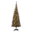 Sapin de Noël artificiel mince illuminé pré-éclairé idéal pour les décorations familiales avec lumières DEL et installation sans tracas