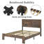 Structure de lit plateforme double en bois-119231930