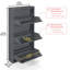 Antibacterial 3 Tier Metal Shoe Cabinet Side Holes-87685180