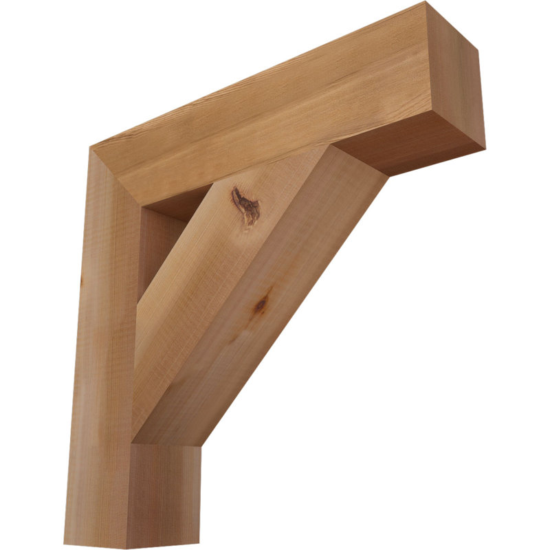 Support de bloc traditionnel, Cèdre rouge de l'Ouest (lisse), H 18 po x l 3,5 po x P 18 po