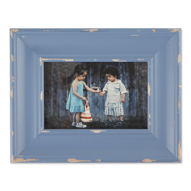 Cadre photo simple Backsten, 4" x 6", Bleu