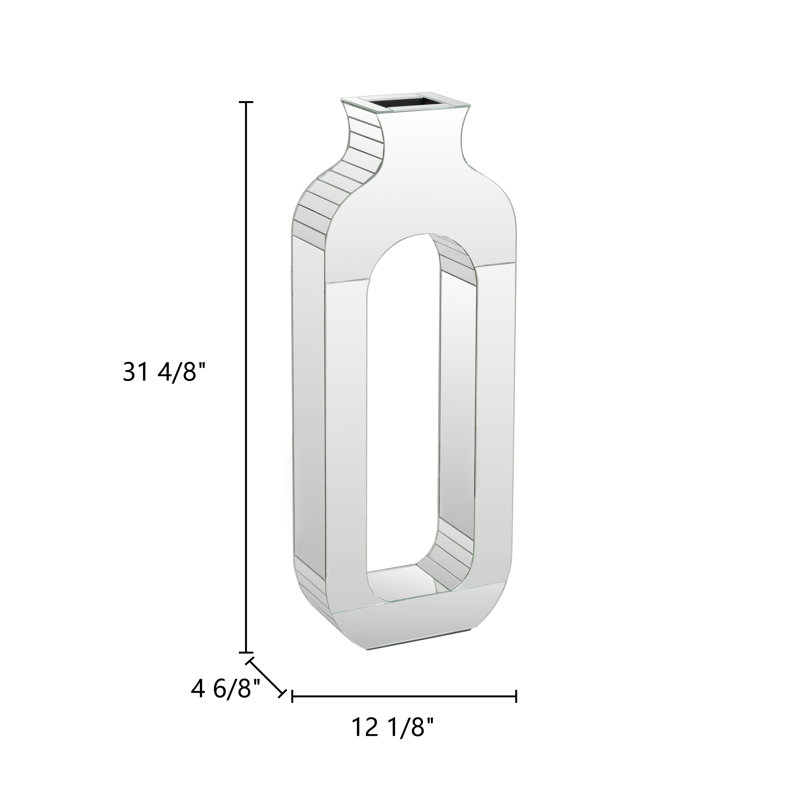 Gudrun 31.5" Mirrored Glass Floor Vase Home Decor