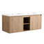 Meuble-lavabo de salle de bain avec double lavabo mural 48 po - Construction avec évier de porte à fermeture douce