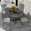 Ensemble de table de salle à manger 5 pièces avec table à rallonge et 4 chaises rembourrées-1625013241
