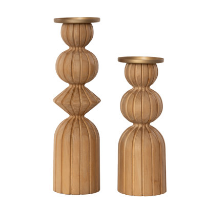 Wood Brass Candle Accessories