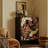 New Chinese Painted Solid Wood Shoe Cabinet 17 Pair Shoe Storage Cabinet