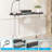 Portable Folding Manicure Table with HEPA Dust Collection, LED Lamp, Lockable Wheels, Black