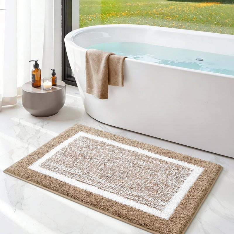 Tapis pour salle de bain Ayleigh, Simple - L 43 po x l 24 po, Bleu