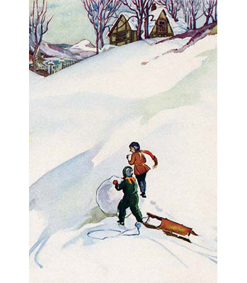 « beginning the bonhomme de neige », impression