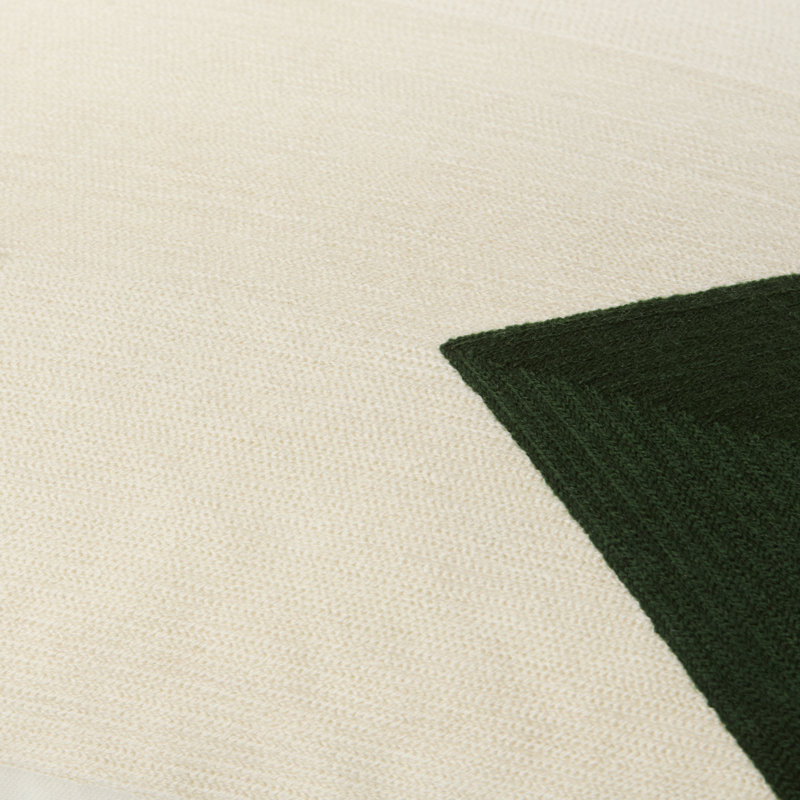 Kensli Curvea Accent Pillow, Square 18", Pillow Cover Only - No Insert, Green