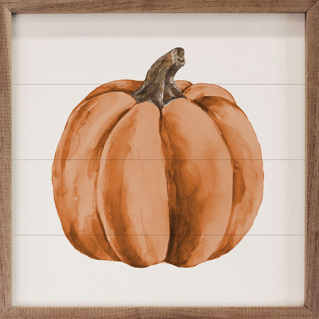 Watercolor Orange Pumpkin August Grove® 