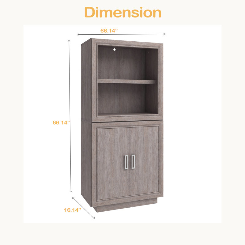 Stackable Base Cabinet & Bookcase Bundle
