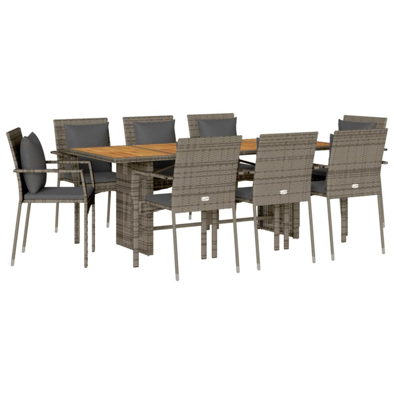  Garden Dining Set Grey