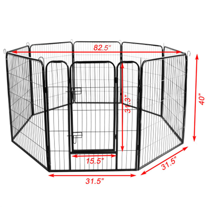 Barrière pour animaux autoportante en métal