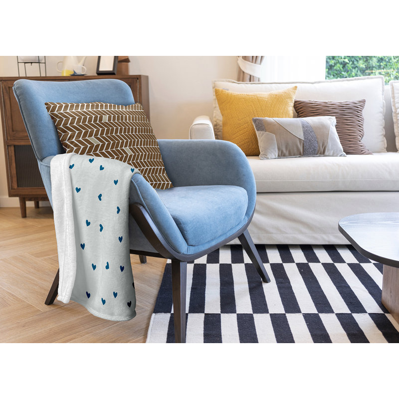Jeté Little Hearts, L 30 po x L 39,75 po, Sarcelle