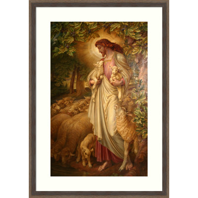 The Good Shepherd by Frederic James Shields Wood Framed Wall Art Print