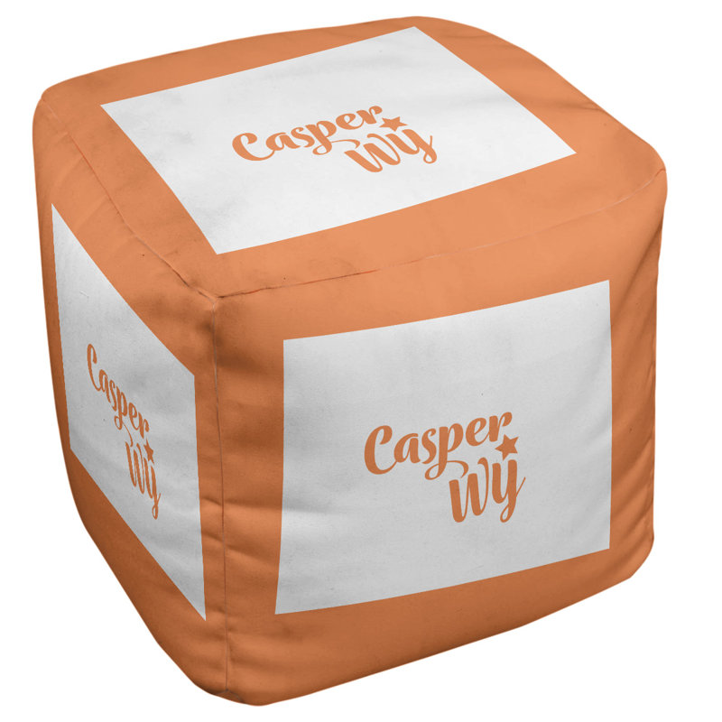 Repose-pieds à cubes wyoming casper, Orange